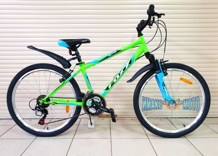 Велосипед Foxx 24" Aztec 14", зелёный, TZ-500/POWER/MS-12