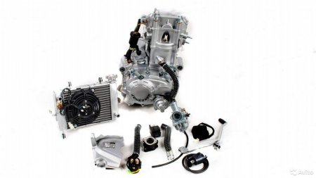 Двигатель 250см3 169MM CB250 (69x65) Zongshen 2 клапана/водянка, реверс, полный комплект+радиатор (МЛ)
