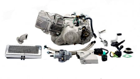 Двигатель 190см3 1P62YML-2 W190 (62x62)+радиатор ZONGSHEN для питбайков (МЛ)